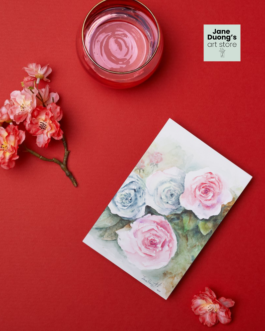 Roses Greeting Cards - single card