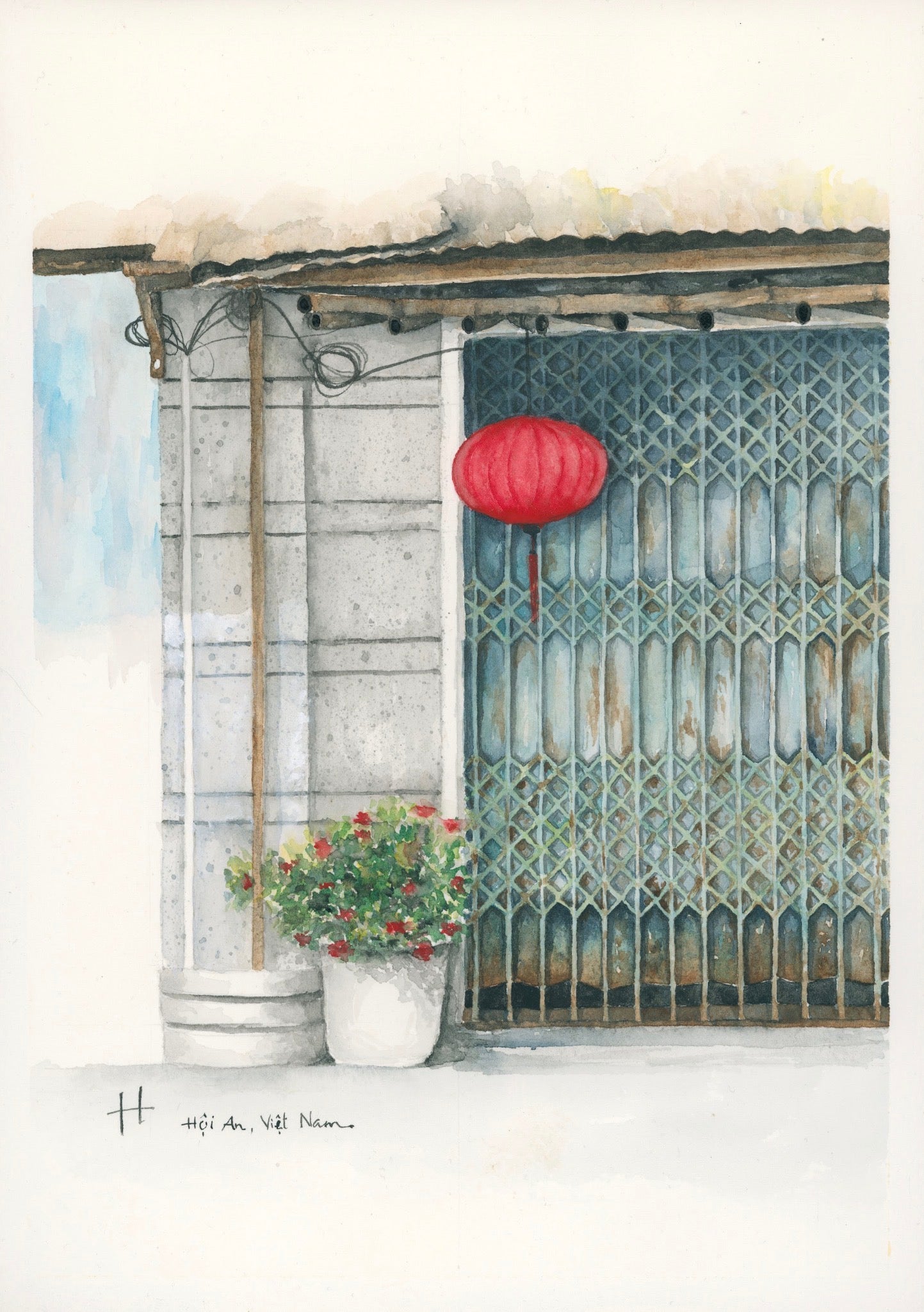 A Quiet Doorway in Hội An — Greeting Cards