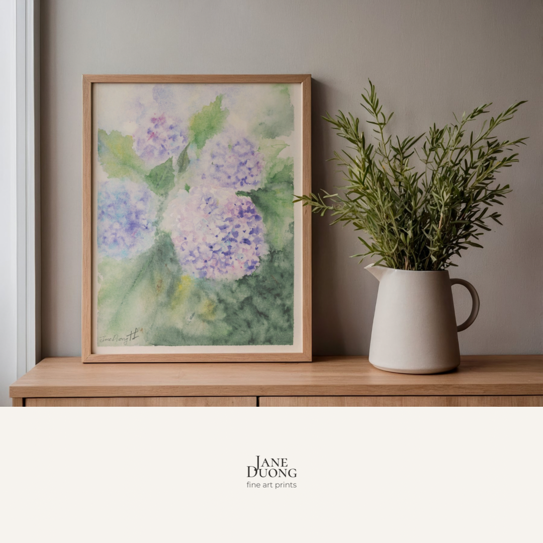 Soft Hydrangeas - Fine Art Print